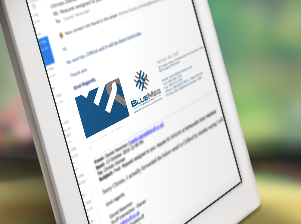 BlueMeg email signature design