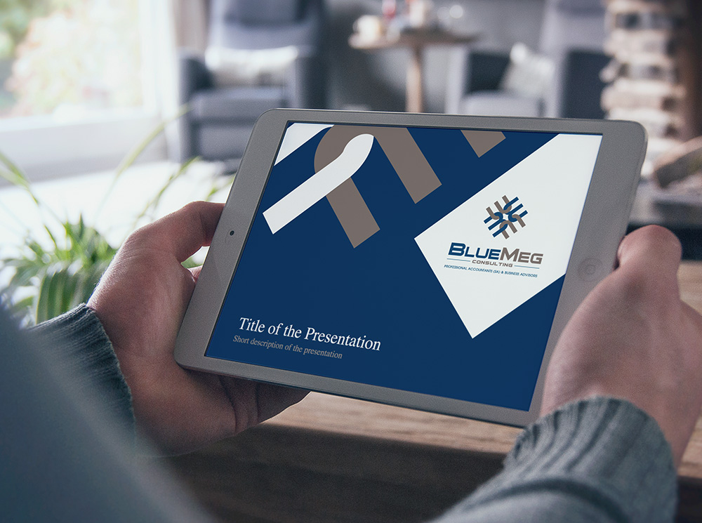 BlueMeg PowerPoint presentation design