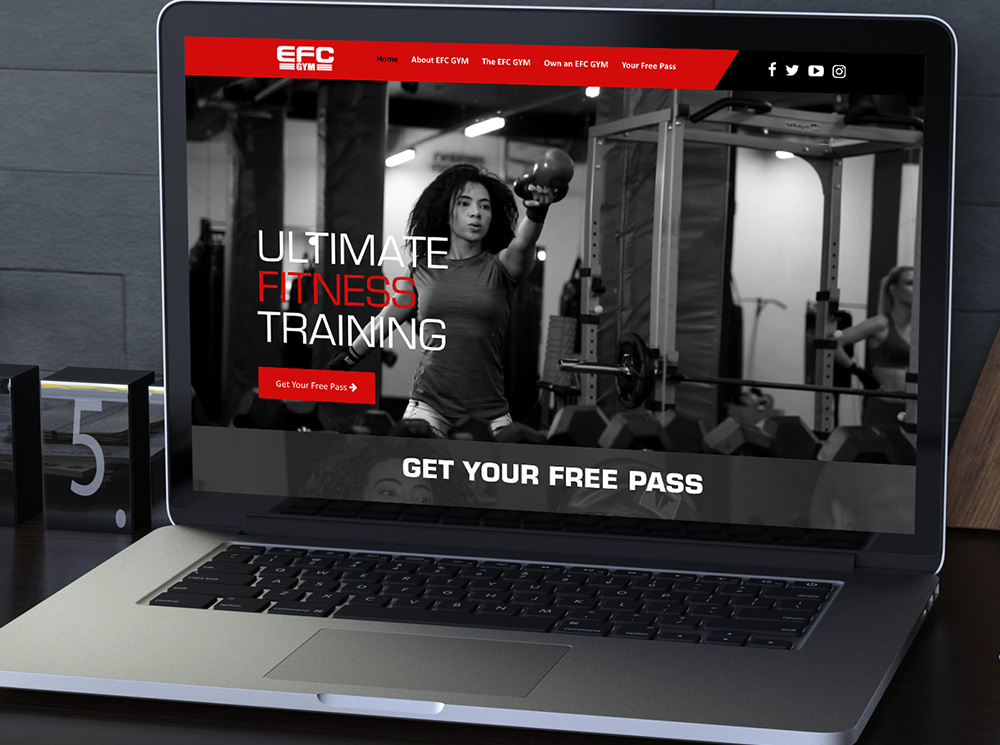 EFC gym website design