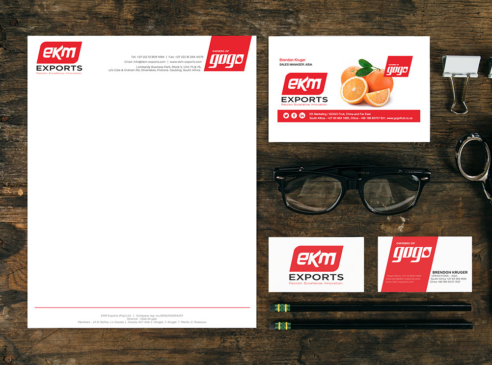 EKM Exports corporate identity