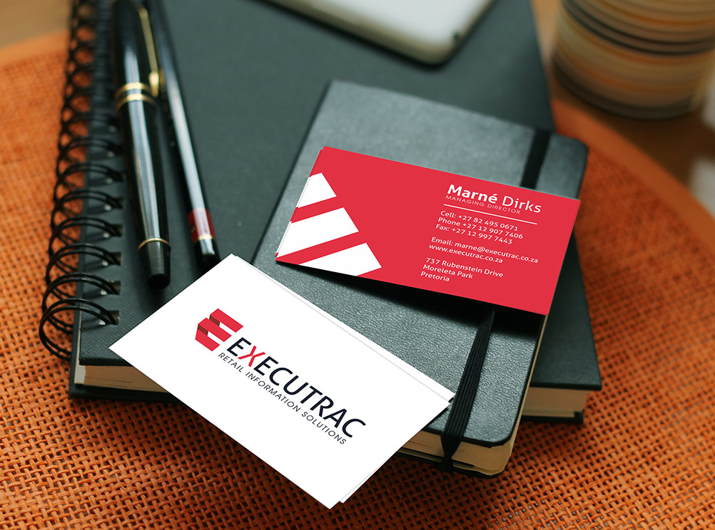 Executrac business card design