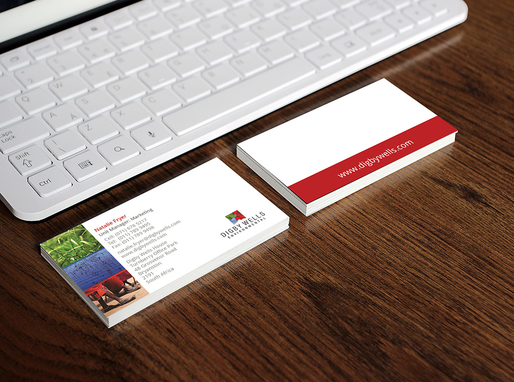 Digby Wells business card design