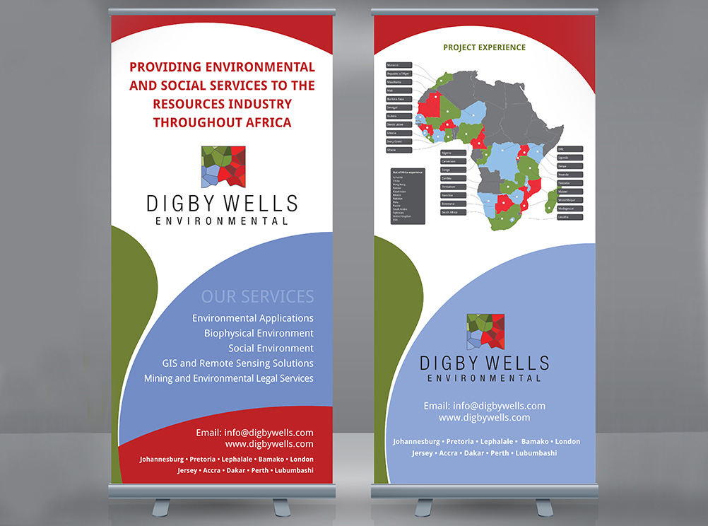 Digby Wells pull-up banner design