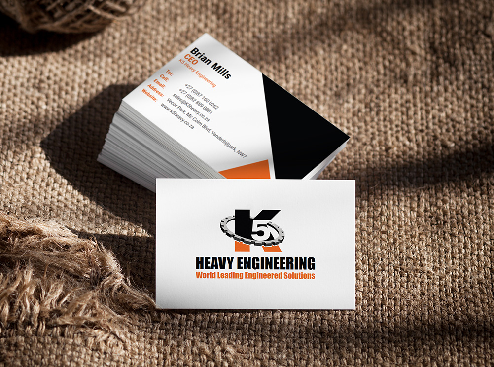 K5 Heavy Engineering business card design
