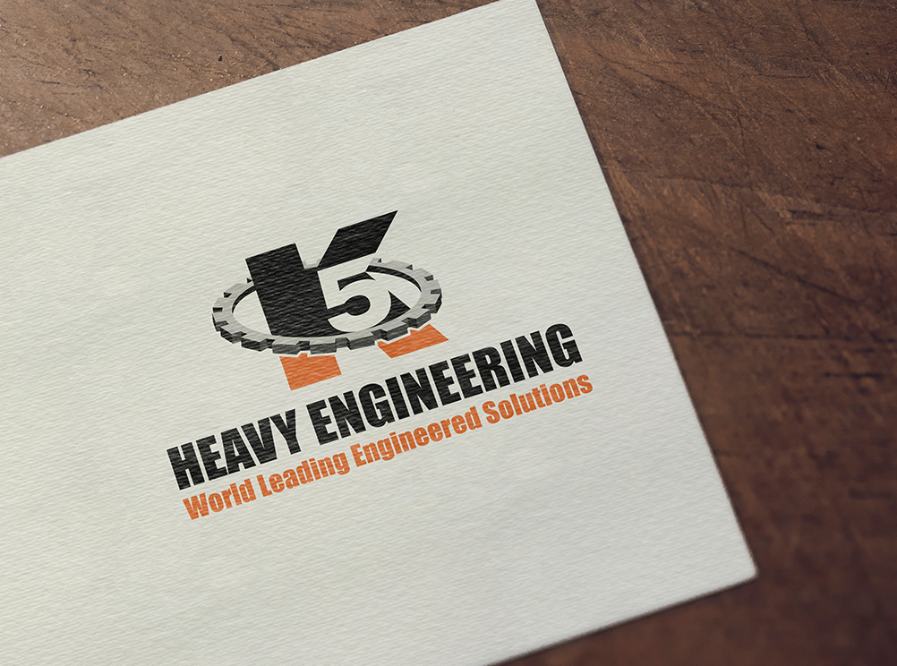K5 Heavy Engineering logo mockup