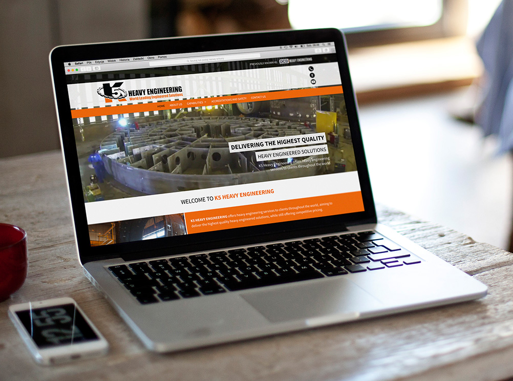 K5 Heavy Engineering website design