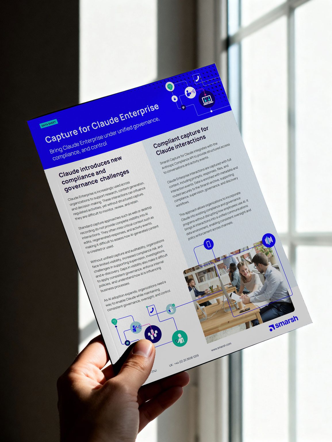 Printed solution brief for Smarsh, by Druff Agency Pretoria