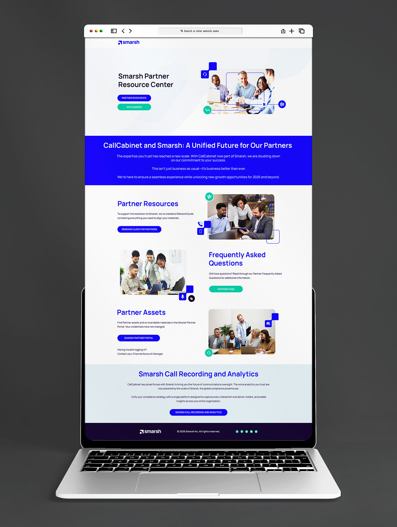 Web guide layout for Smarsh, by Druff Agency Pretoria