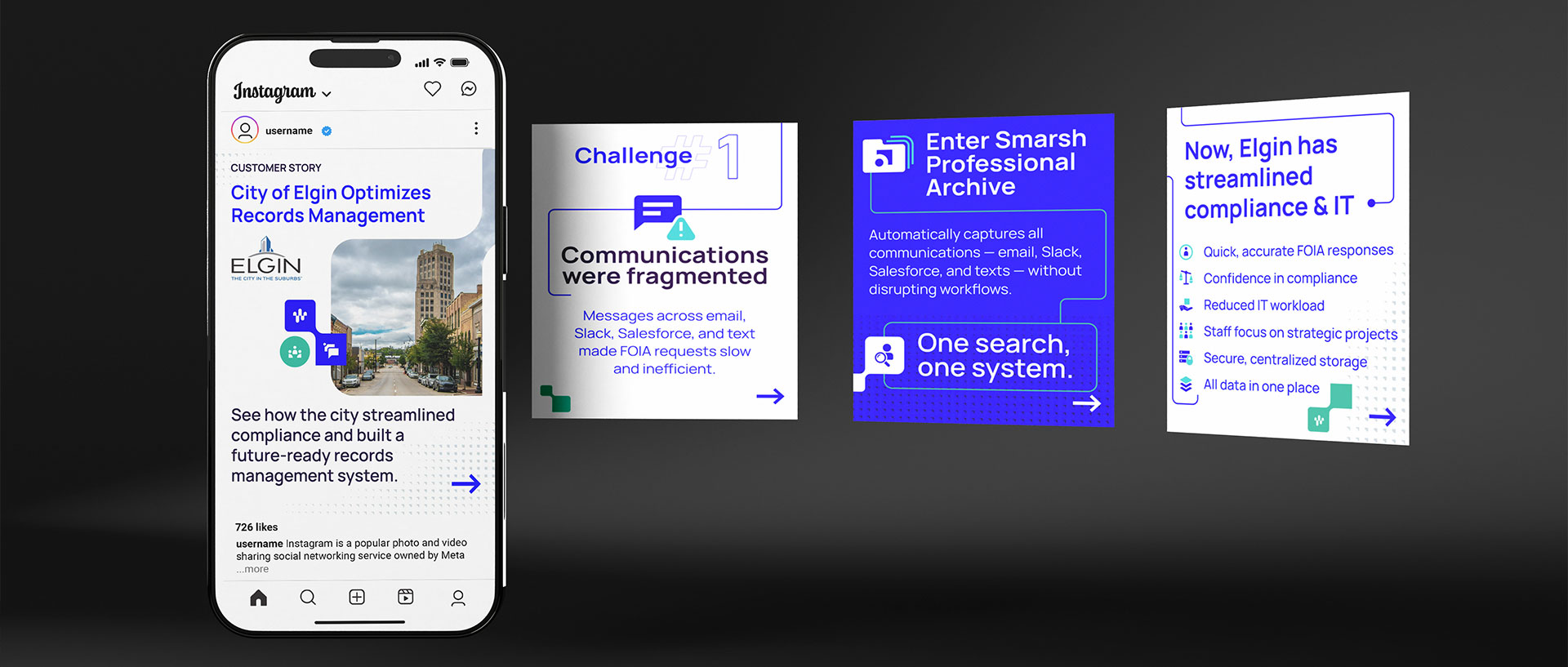 Social media campaign creative for Smarsh, by Druff Agency Pretoria