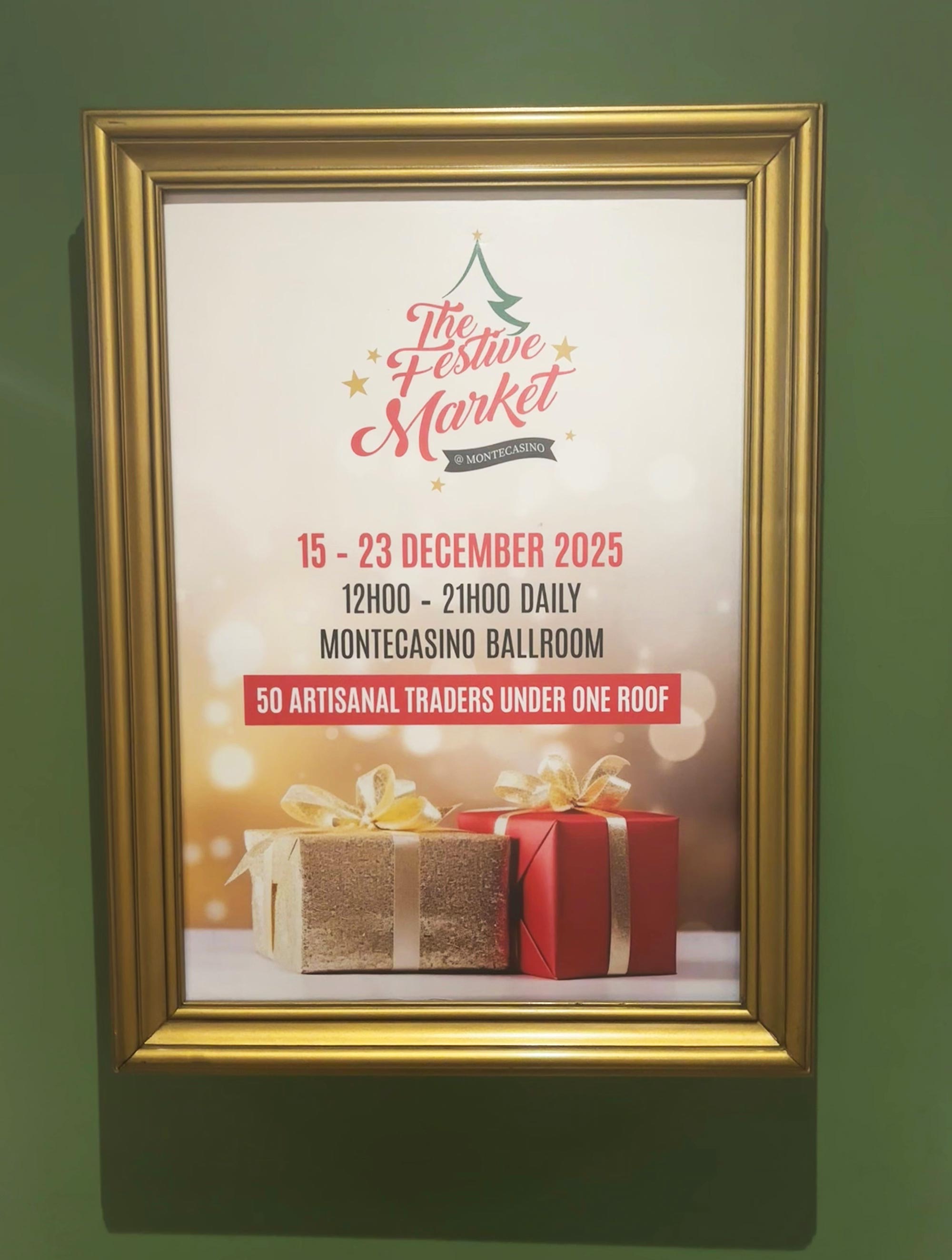 The Festive Market at Montecasino poster for Chaos Theory, by Druff Agency Pretoria