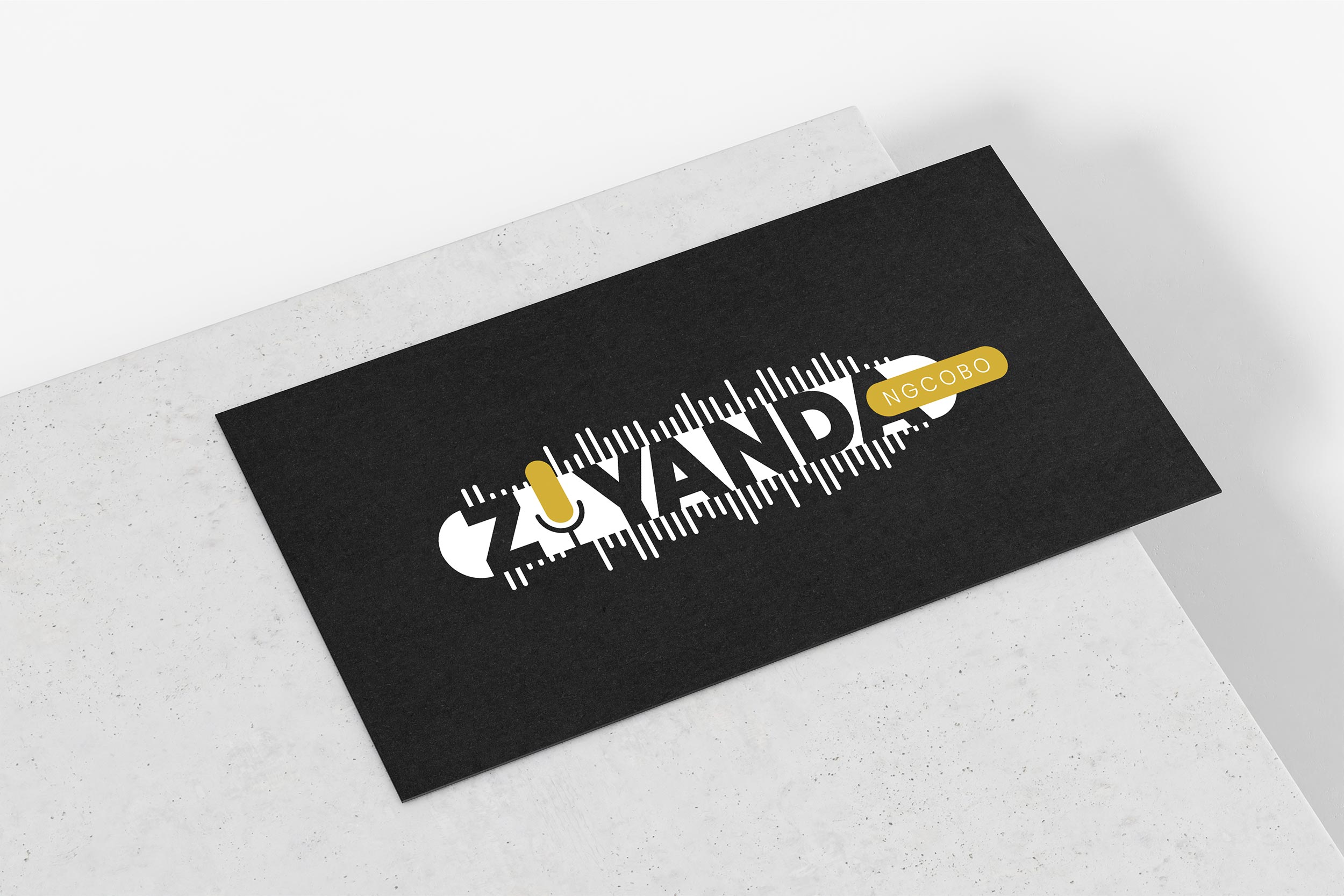 Ziyanda speaker identity on a business card for The Speakery, by Druff Agency Pretoria