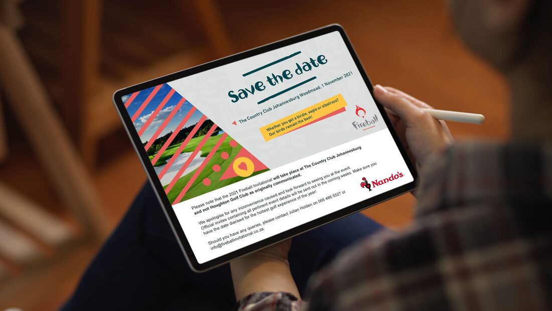 Nando&rsquo;s save the date for Interlock Events, by Druff Agency Pretoria